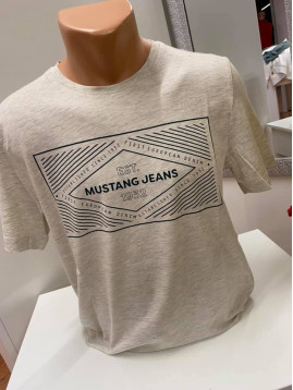 Pánske tričko šedé Mustang 
